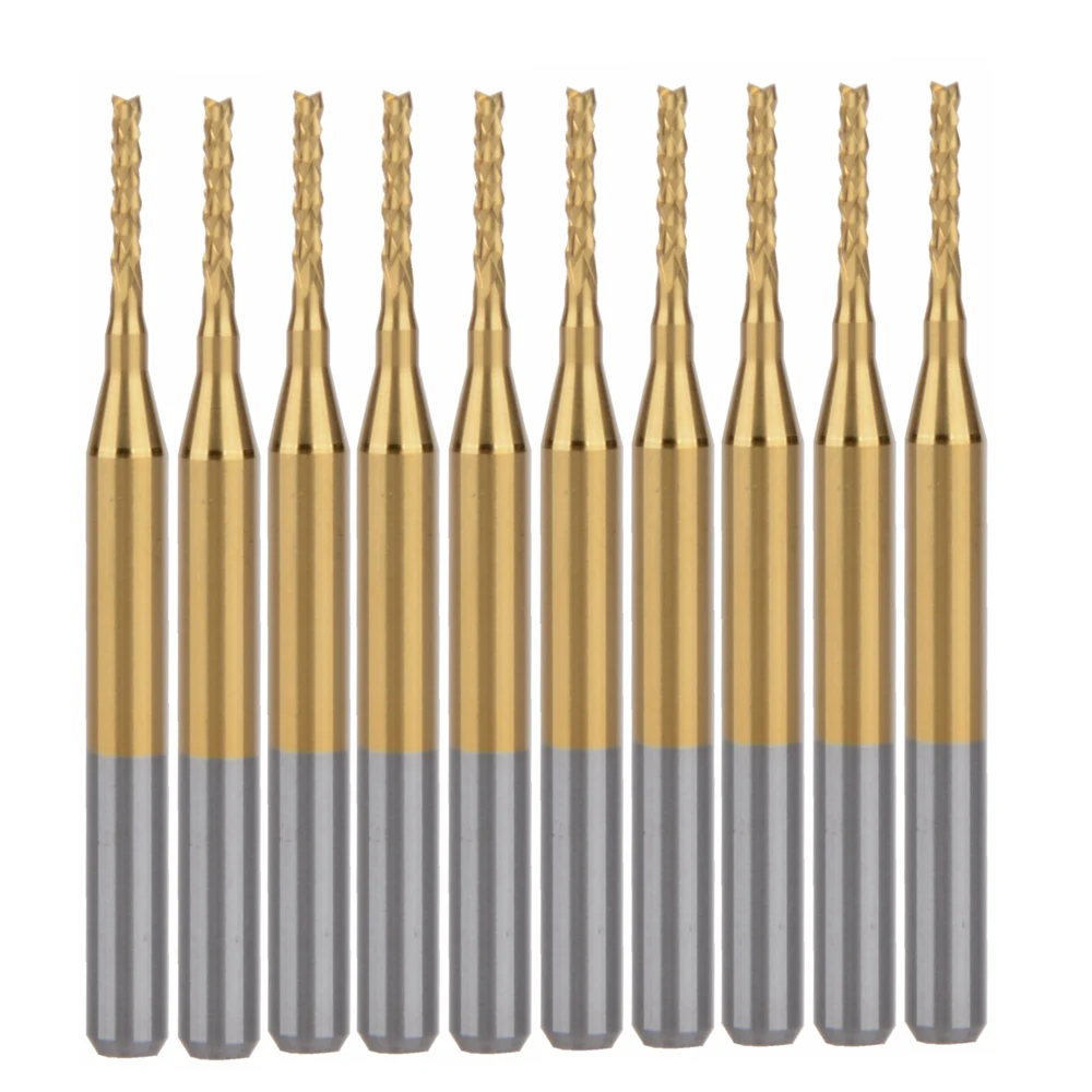 10pcs Titanium Coat Carbide 3.175X1.2X7mm PCB Carbide Tools, CNC Cutting Bits, Millinging Cutters
10pcs Titanium Coat Carbide 3.175X1.2X7mm PCB Carbide Tools, CNC Cutting Bits, Millinging Cutters