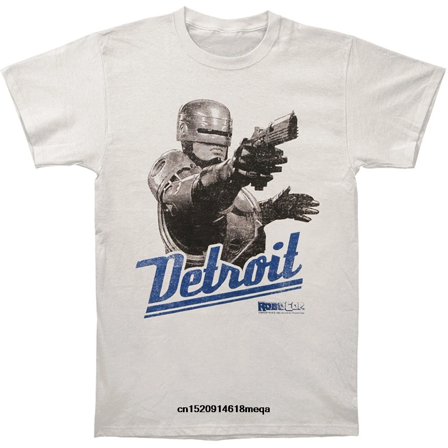 Смешные футболки RoboCop Серебряная Футболка мужская хлопковая с коротким рукавом