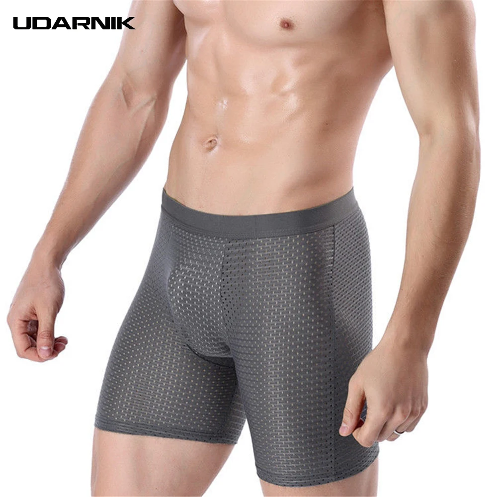 Mens Boxers Long Leg BoxersShorts Ice Silk Mesh Breathable Elastic Underwear Summer New 1 Piece 200-A713
Mens Boxers Long Leg BoxersShorts Ice Silk Mesh Breathable Elastic Underwear Summer New 1 Piece 200-A713