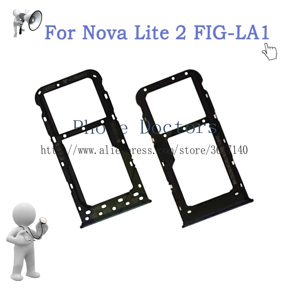 Для Huawei Nova Lite 2 FIG-LA1 (не для lite) лоток Sim-карты Micro SD слот адаптер части | Мобильные