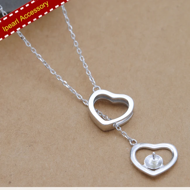 Double Hearts Pendant Necklace Jewelry Findings&Components S925 Sterling Silver Pearl Pendant Chain Accessory Women DIY Jewelry
Double Hearts Pendant Necklace Jewelry Findings&Components S925 Sterling Silver Pearl Pendant Chain Accessory Women DIY Jewelry