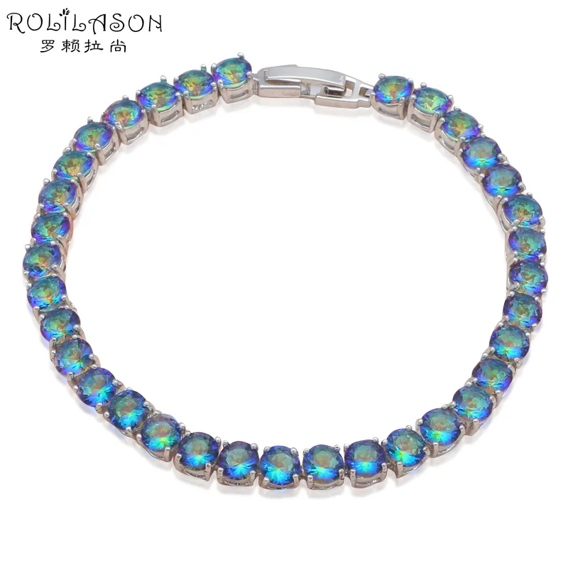 DIY Popular Round Shape Mystic Zircon Prong Setting Silver Crystal Charm Bracelets Health Fashion jewelry TB877
DIY Popular Round Shape Mystic Zircon Prong Setting Silver Crystal Charm Bracelets Health Fashion jewelry TB877