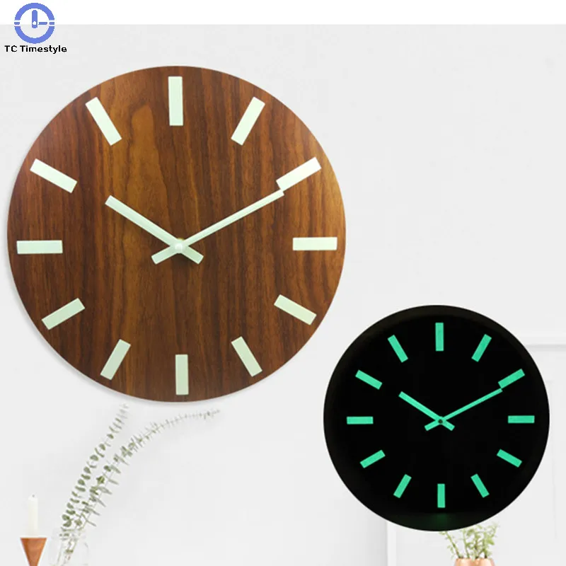 Wall Clock 12Inch Luminous Silent Quartz Home Decoration Living Room Hanging Wood Minimalist Watch Glow Dark Simple Nordic
Wall Clock 12Inch Luminous Silent Quartz Home Decoration Living Room Hanging Wood Minimalist Watch Glow Dark Simple Nordic