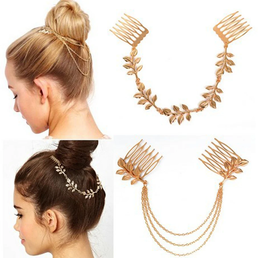 1PC Occident Metal Leaf Tassel Chains Cuff Hair Comb Women Bridal Headband Hairband Party Hair piece Jewelry Accessories
1PC Occident Metal Leaf Tassel Chains Cuff Hair Comb Women Bridal Headband Hairband Party Hair piece Jewelry Accessories