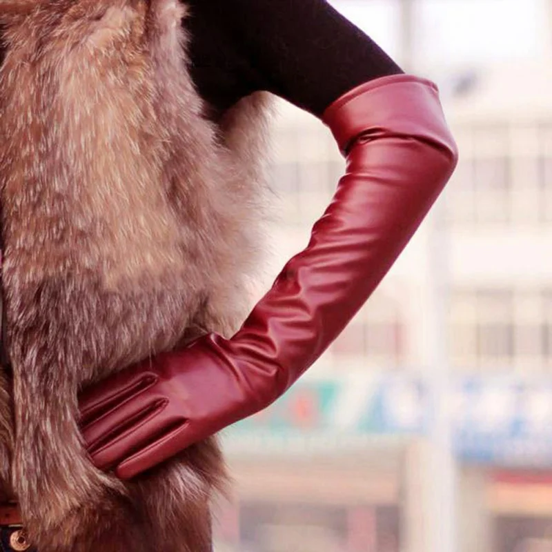 Women's Faux Leather Elbow Gloves Winter Long Gloves Warm Lined Finger Gloves New YP9
Women's Faux Leather Elbow Gloves Winter Long Gloves Warm Lined Finger Gloves New YP9