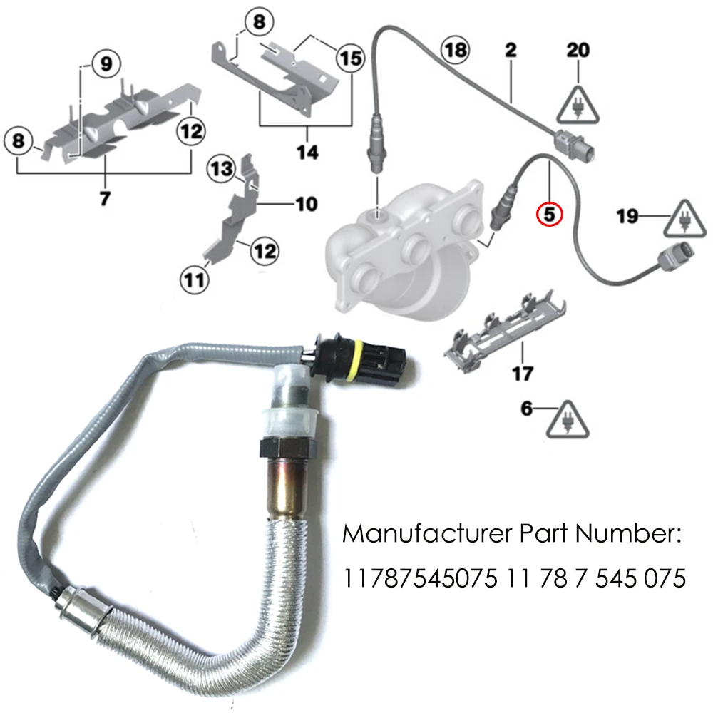Кислородный датчик JEAZEA O2 11787545075 11 78 7 545 075 для BMW 1 3 серии E81 E87 E88 E90 LCI E91 X1 E84 X3 X5 2008 2010