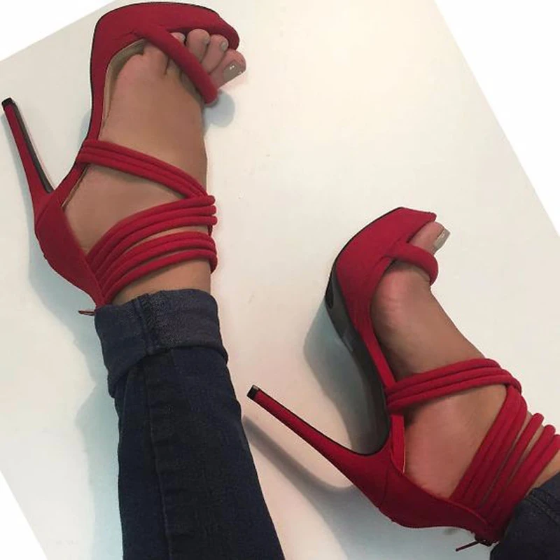 Summer New Design Women Open Toe Red Suede Leather Straps Combined High Platform Sandals Ankle Strap Gladiator Sandals
Summer New Design Women Open Toe Red Suede Leather Straps Combined High Platform Sandals Ankle Strap Gladiator Sandals