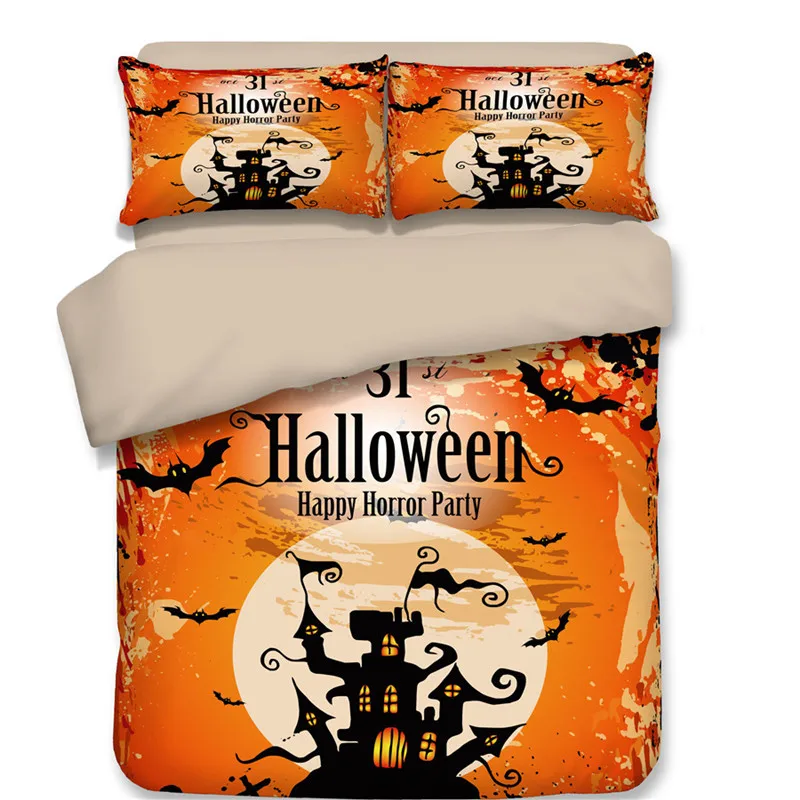 Halloween Castle bat moon Bedding set twin full King queen size quilt duvet cover bed sheet pillowcase 3/4PCS yellow bedclothes
Halloween Castle bat moon Bedding set twin full King queen size quilt duvet cover bed sheet pillowcase 3/4PCS yellow bedclothes