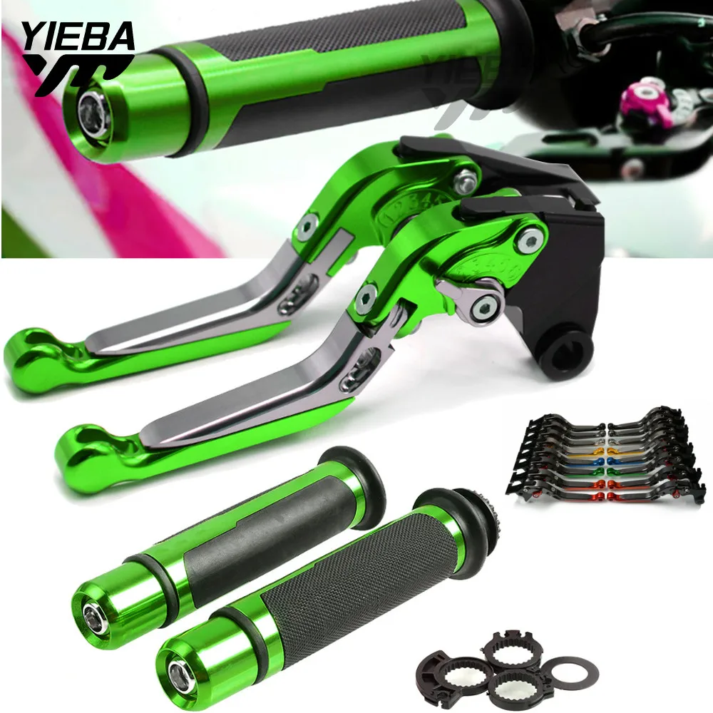 Motorcycle CNC Adjustable Folding Brake Clutch Levers Grips Set For Kawasaki ZX6R ZX10R ZX12R Ninja 1000 ZX 636 10R ZZR600 05-09
Motorcycle CNC Adjustable Folding Brake Clutch Levers Grips Set For Kawasaki ZX6R ZX10R ZX12R Ninja 1000 ZX 636 10R ZZR600 05-09