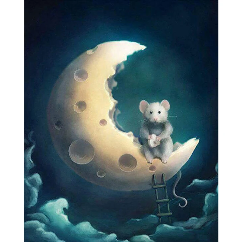 Diamond Embroidery 5D DIY Full Drill Diamond Painting Cartoon Moon Cheese Mouse Pattern Cross Stitch Mosaic Wall Stickers
Diamond Embroidery 5D DIY Full Drill Diamond Painting Cartoon Moon Cheese Mouse Pattern Cross Stitch Mosaic Wall Stickers
