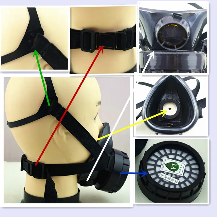 industrial respirator Silicone black self-absorption filter respirator gas mask chemical paint gas mask filter
industrial respirator Silicone black self-absorption filter respirator gas mask chemical paint gas mask filter