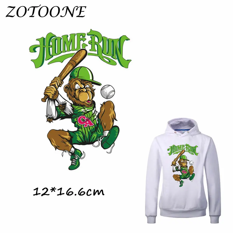 ZOTOONE Iron on Stickers Patches for Clothes Baseball Monkey Patch HOME RUN DIY Accessory Heat Transfer Iron Stickers Appliques
ZOTOONE Iron on Stickers Patches for Clothes Baseball Monkey Patch HOME RUN DIY Accessory Heat Transfer Iron Stickers Appliques