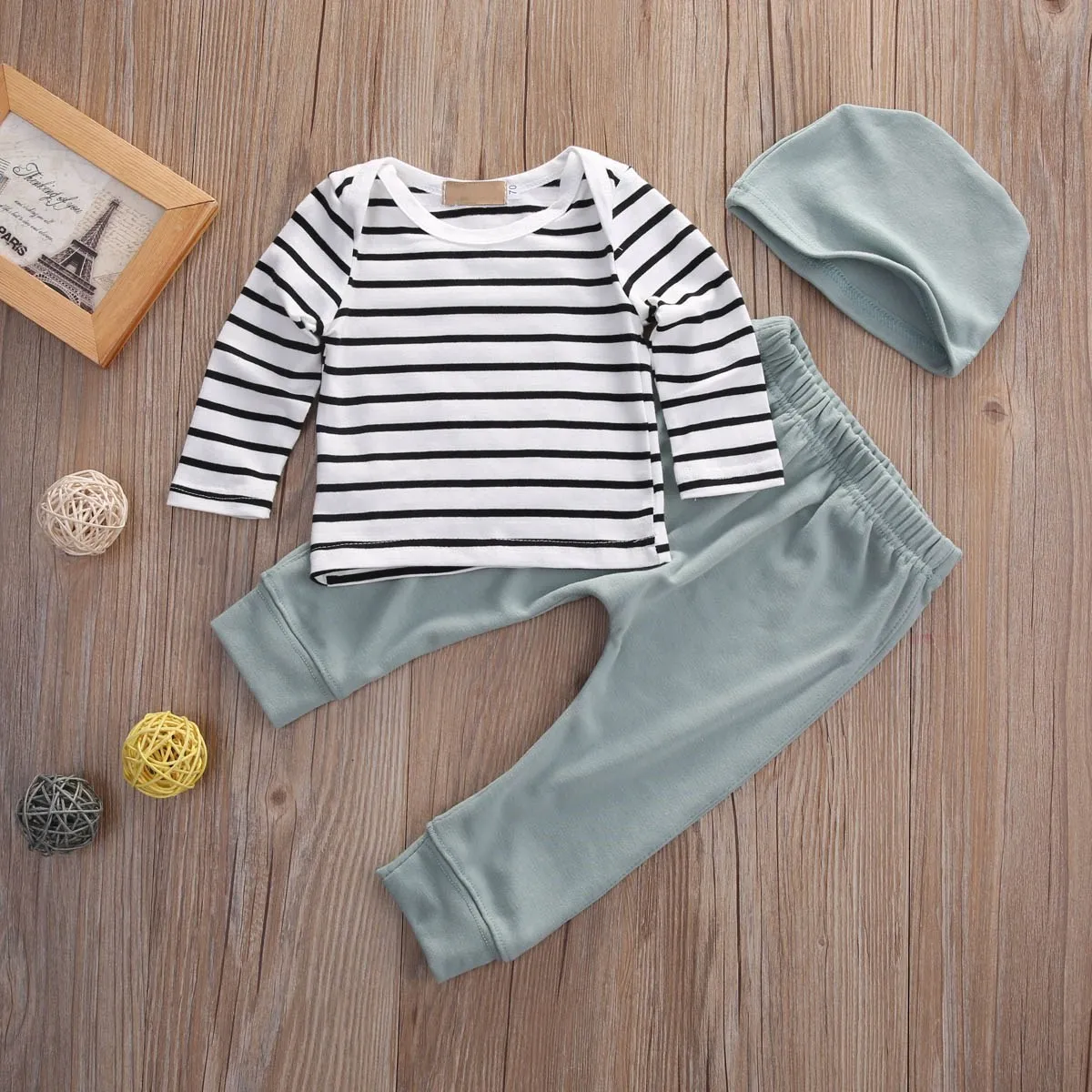 Infant Baby Girl Boy Striped Long Sleeve Casual Clothes Tops T-shirt Pants Leggings 3pcs Outfits Set
Infant Baby Girl Boy Striped Long Sleeve Casual Clothes Tops T-shirt Pants Leggings 3pcs Outfits Set