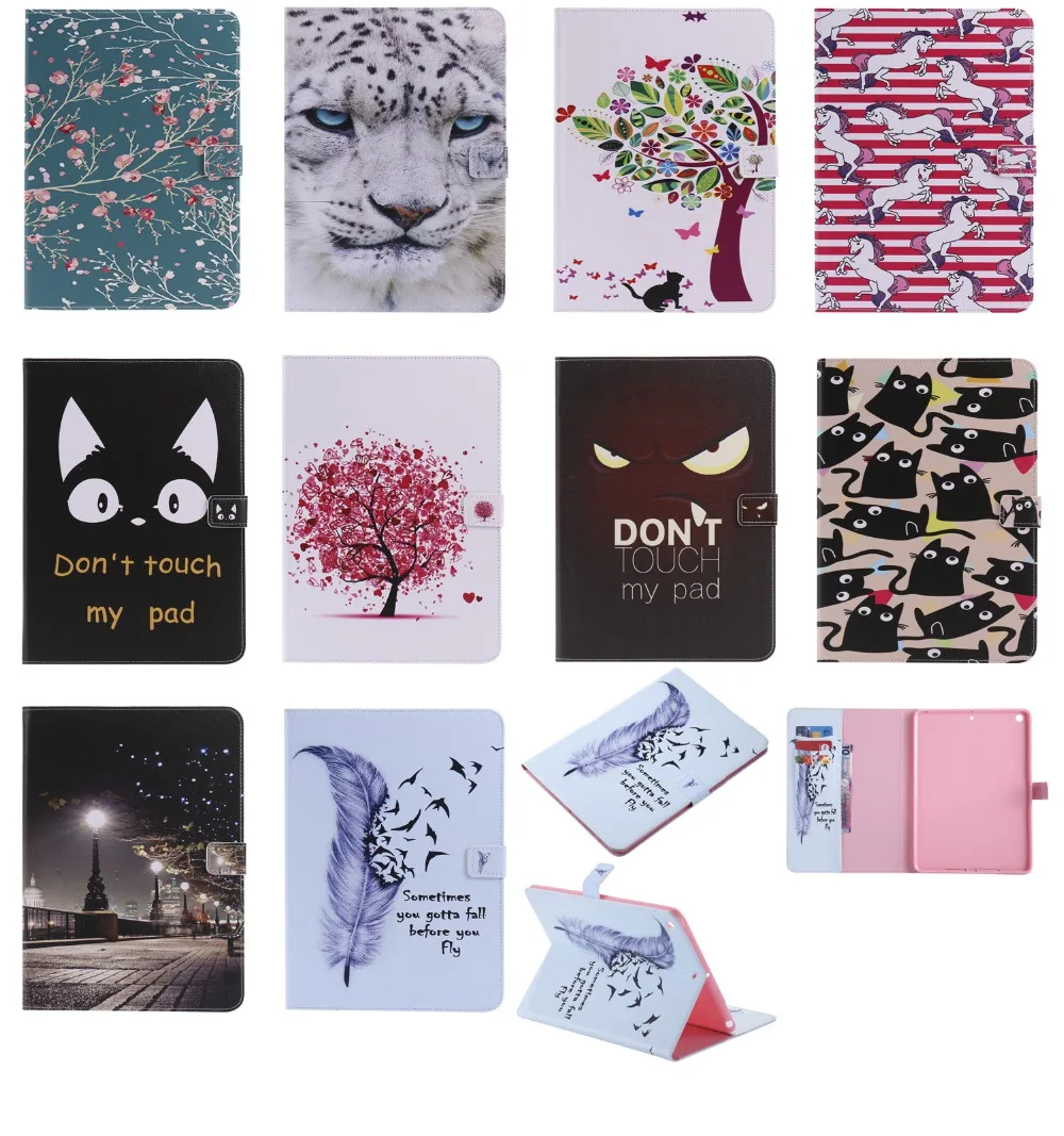 Cat Feather painted Kids PU Leather Stand Case Cover For Apple New iPad 9.7 9.7" 2017 2018 A1822 A1893 A1954 Funda Tablet
Cat Feather painted Kids PU Leather Stand Case Cover For Apple New iPad 9.7 9.7" 2017 2018 A1822 A1893 A1954 Funda Tablet