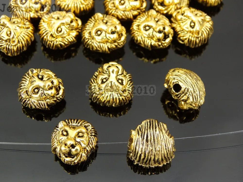Solid Metal Vintage Tibetan Gold Lion Head Bracelet Necklace Connector Charm Beads 50Pcs/Pack
Solid Metal Vintage Tibetan Gold Lion Head Bracelet Necklace Connector Charm Beads 50Pcs/Pack