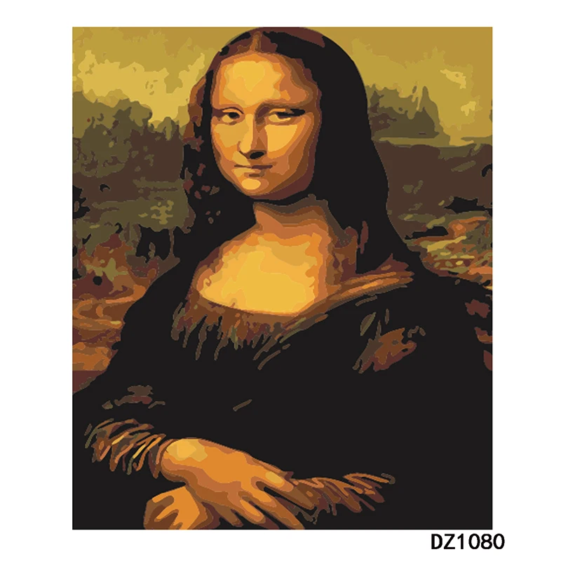 Картина по номерам на холсте Мона Лиза 40 х50