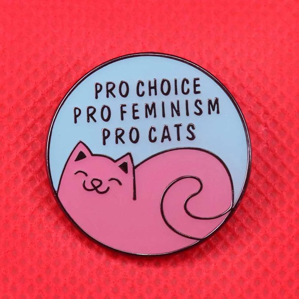 Pro-choice pro-feminism pro-cats enamel pin feminist badge cat brooch funny art animal jewelry women shirts accessory
Pro-choice pro-feminism pro-cats enamel pin feminist badge cat brooch funny art animal jewelry women shirts accessory