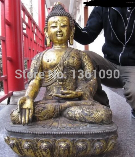 xd 00834 31 Tibet Buddhism temple Bronze Gild Sit Amitabha Sakyamuni Ru Lai Buddha Statue
xd 00834 31 Tibet Buddhism temple Bronze Gild Sit Amitabha Sakyamuni Ru Lai Buddha Statue