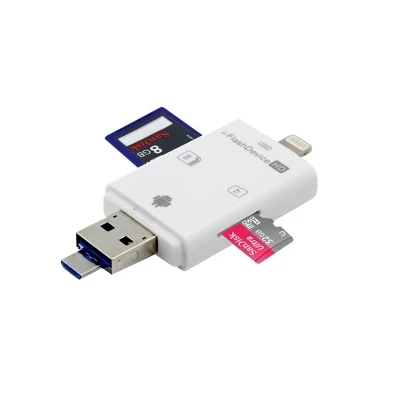 3 в 1 SD кардридер адаптер для iPhone/iPad/Mac/PC/Android устройства с Lightning USB/Micro USB TF/SD карты RG01 |