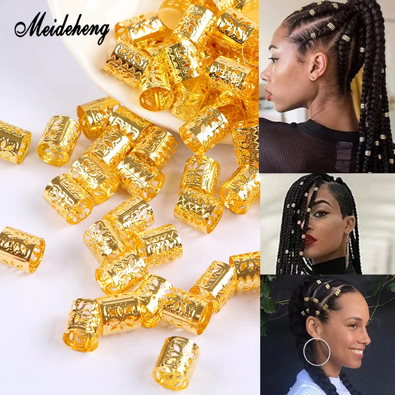 Meideheng Metal Carved Golden Silver Hair Rings Beads Tubular Adjustable Decoration Clips Accessories For Dreadlocks Braid
Meideheng Metal Carved Golden Silver Hair Rings Beads Tubular Adjustable Decoration Clips Accessories For Dreadlocks Braid
