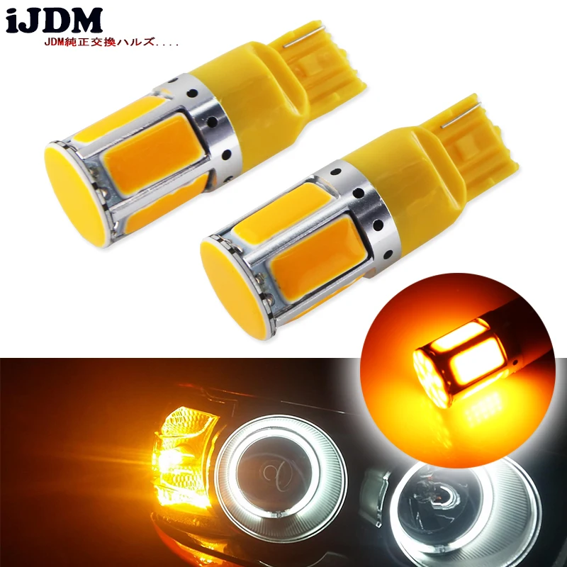 (4) No Resistor Need Amber Yellow 240-emitter COB LED 7440 T20 LED Bulbs For Front or Rear Turn Signal Lights (No Hyper Flash)
(4) No Resistor Need Amber Yellow 240-emitter COB LED 7440 T20 LED Bulbs For Front or Rear Turn Signal Lights (No Hyper Flash)