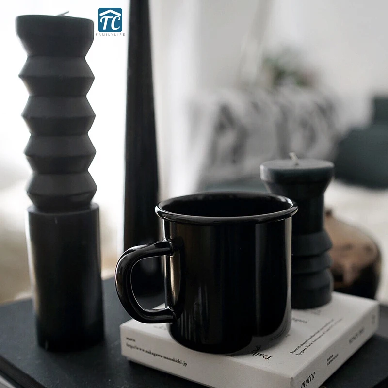 Minimalist Nordic Enamel Cup Pure Black Ins Wind Simple Thickened Coffee Drinkware Creative
Minimalist Nordic Enamel Cup Pure Black Ins Wind Simple Thickened Coffee Drinkware Creative