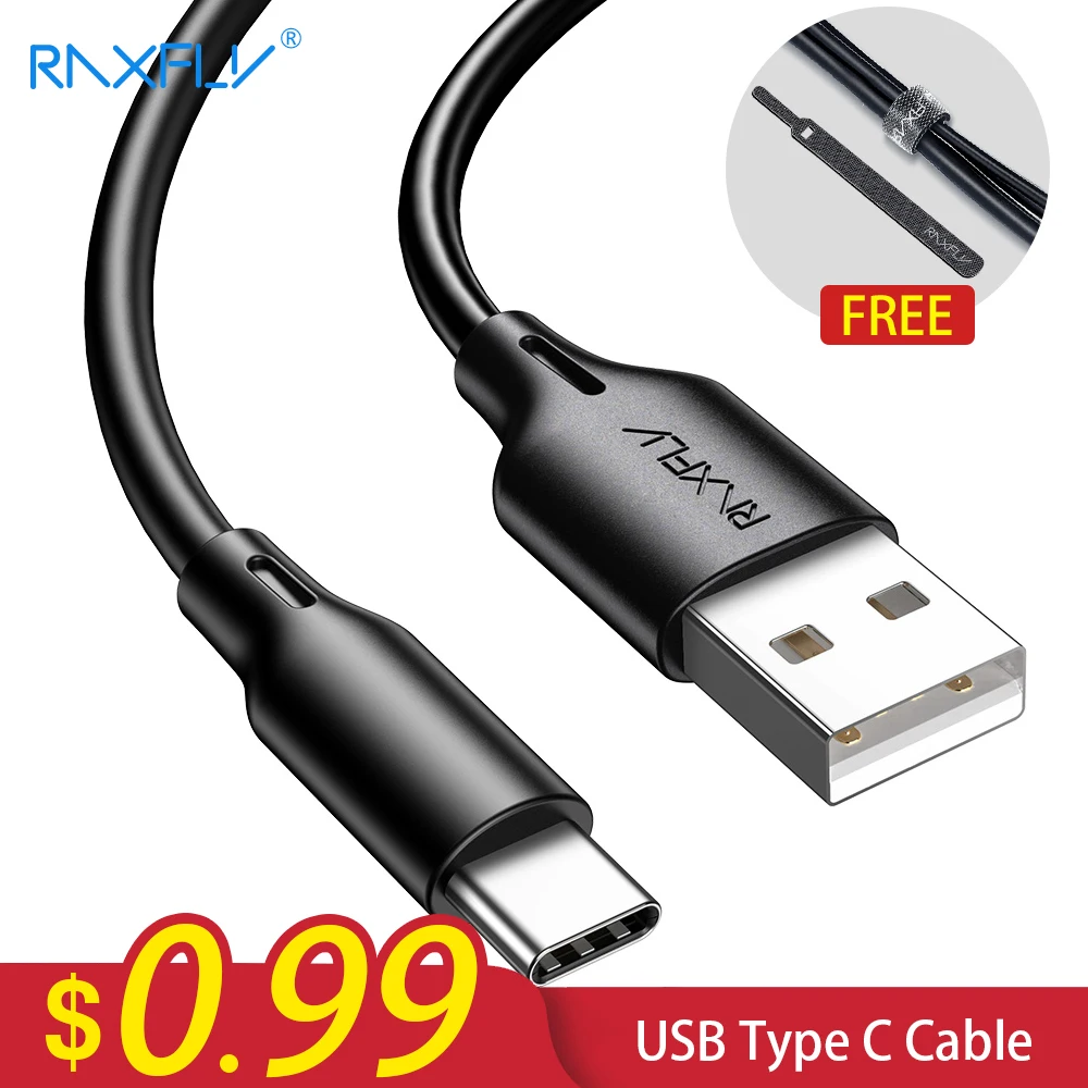 USB Type C кабель RAXFLY для Samsung S10 S9 провод быстрой синхронизации данных и зарядки Xiaomi mi9