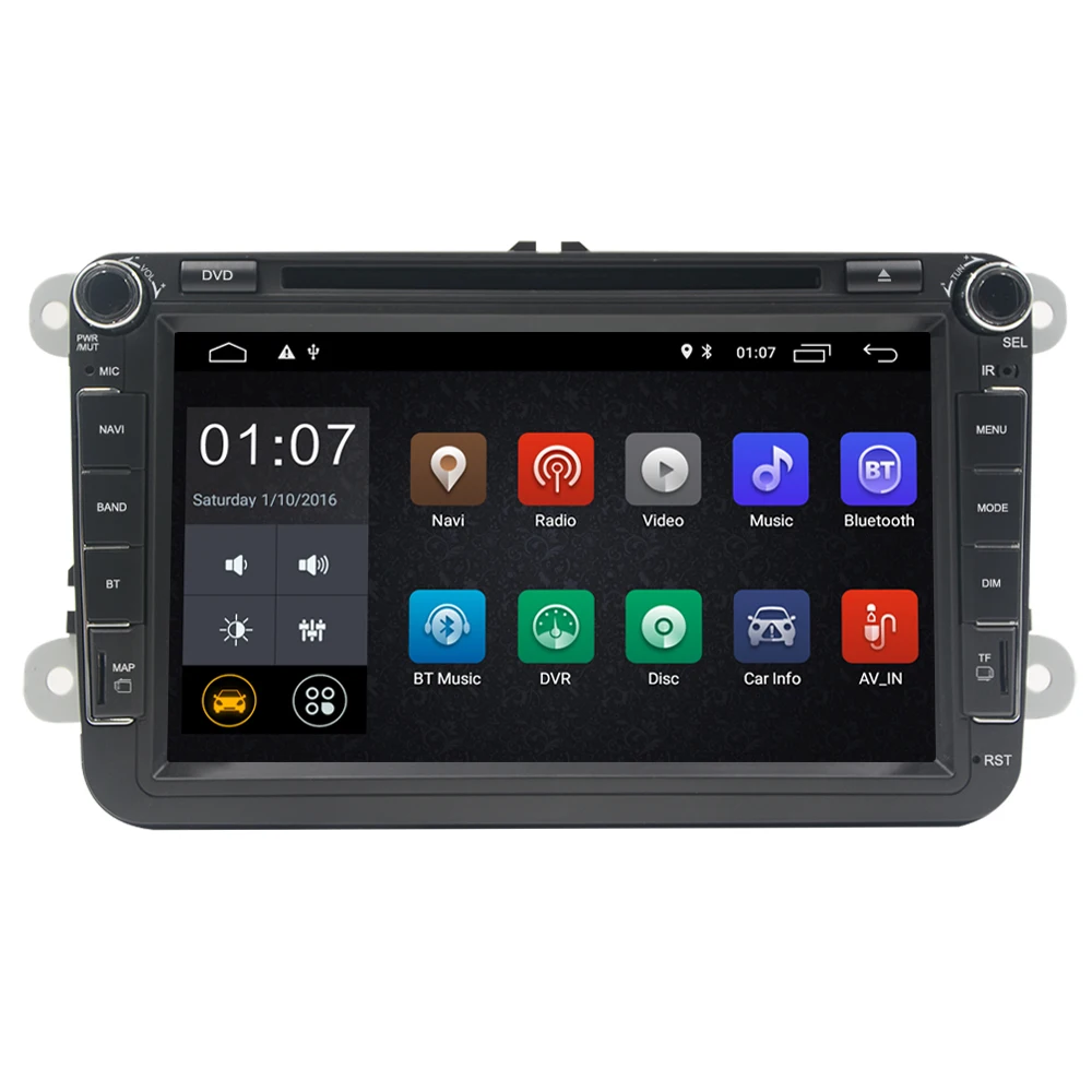 8 "2G RAM Android 1 автомобильный DVD для VW golf 4 5 6 touran passat B6 sharan jetta cadder transporter t5 polo tiguan gps