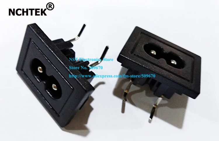 NCHTEK AC 250V 2.5A Angled IEC 320 C8 2Pin Male Socket Soldering Power Connector / 20PCS
NCHTEK AC 250V 2.5A Angled IEC 320 C8 2Pin Male Socket Soldering Power Connector / 20PCS