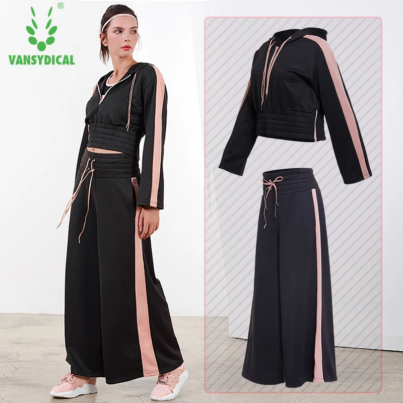 Vansydical Autumn Winter Sports Suits Women's Gym Clothes Yoga Set Loose Sexy Exposed Navel Dance Clothing Sportswear 2pcs
Vansydical Autumn Winter Sports Suits Women's Gym Clothes Yoga Set Loose Sexy Exposed Navel Dance Clothing Sportswear 2pcs