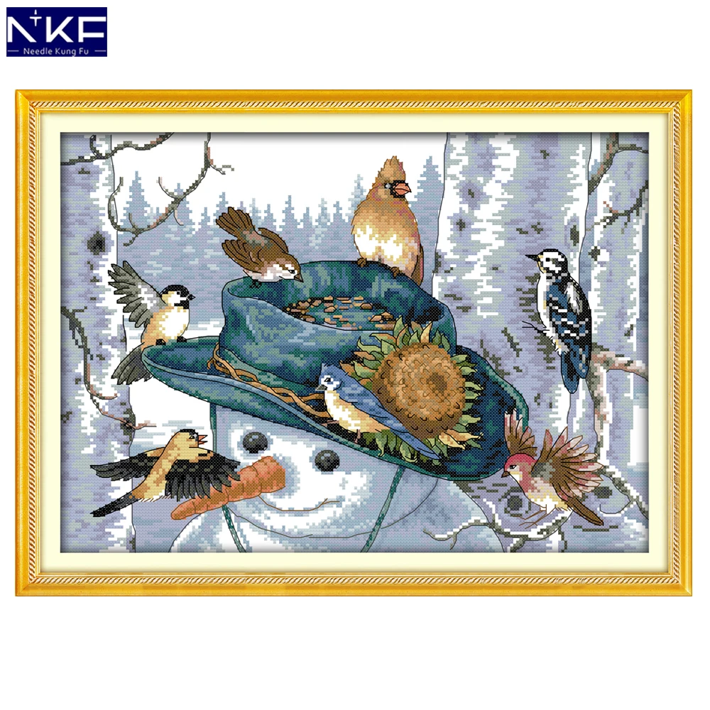 NKF The Snowman with The Bird Cross Stitching Handmade Craft Needlework Cross-Stitch Embroidery Kit Cross Stitch for Home Decor
NKF The Snowman with The Bird Cross Stitching Handmade Craft Needlework Cross-Stitch Embroidery Kit Cross Stitch for Home Decor
