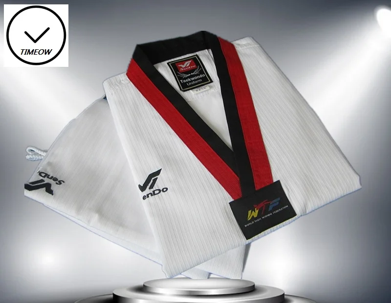 WTF Doboks Taekwondo Uniform Special Fabric Cooton V-neck Sport Clothes New brand Comfortable and Noble
WTF Doboks Taekwondo Uniform Special Fabric Cooton V-neck Sport Clothes New brand Comfortable and Noble