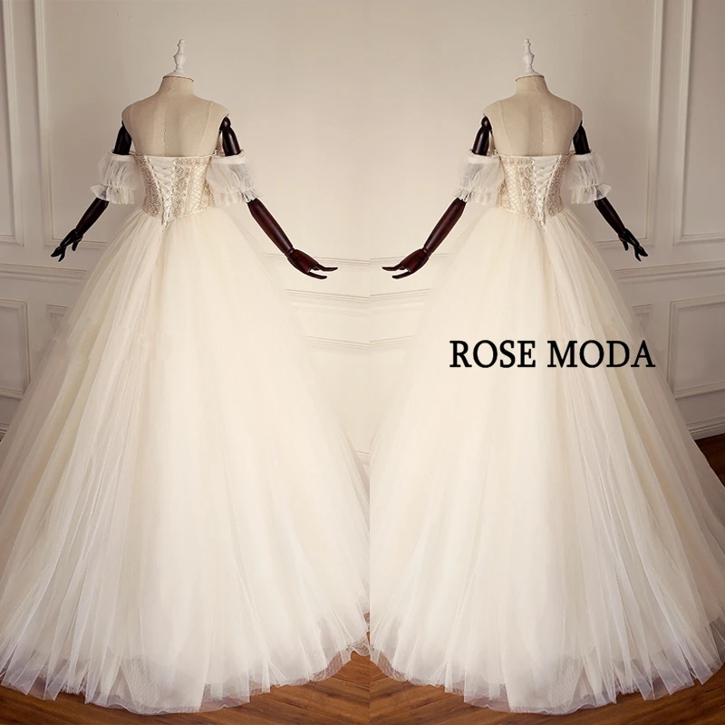 Rose Moda Luxury Ivory Gold Wedding Dress with Short Sleeves Princess Tulle Wedding Dresses Lace Up Back Ball Gown
Rose Moda Luxury Ivory Gold Wedding Dress with Short Sleeves Princess Tulle Wedding Dresses Lace Up Back Ball Gown