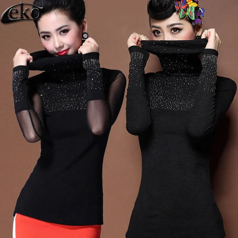 Fashion Women Blouse Autumn Long Sleeve Mesh Shirt For Women Tops Elegant Turtleneck Ladies Blouse Shirt Diamonds Women Shirt
Fashion Women Blouse Autumn Long Sleeve Mesh Shirt For Women Tops Elegant Turtleneck Ladies Blouse Shirt Diamonds Women Shirt