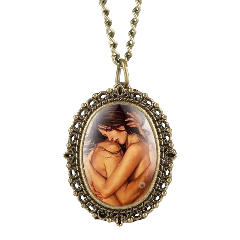 Романтическая Подвеска для Lover карманные часы запоминающееся ожерелье украшения