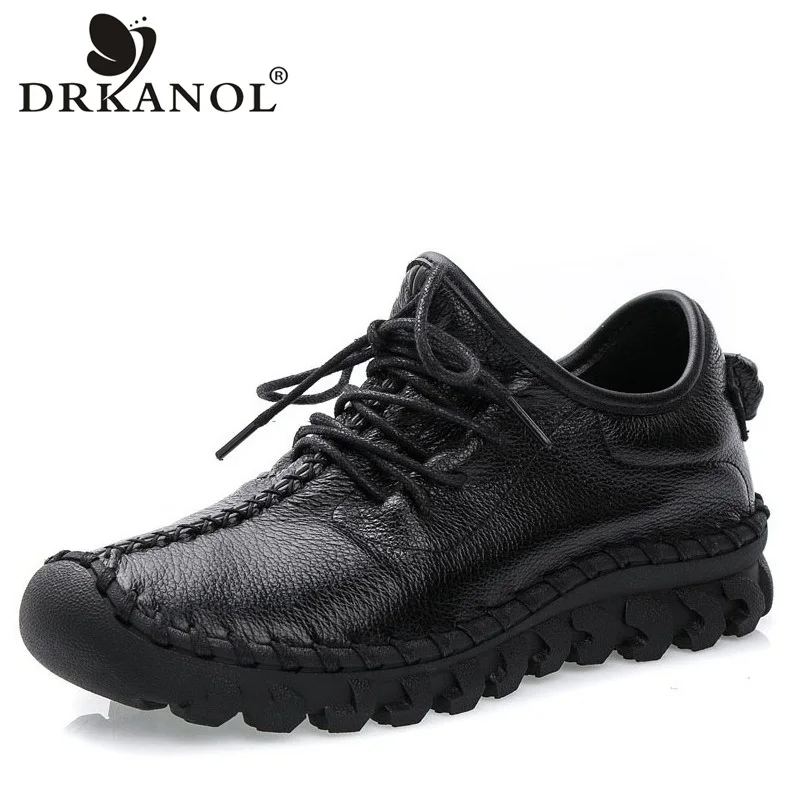 DRKANOL Handmade Shoes Women Flat Shoes Soft Bottom 100% Genuine Leather Sneakers Women Flats Casual Shoes Female Black White
DRKANOL Handmade Shoes Women Flat Shoes Soft Bottom 100% Genuine Leather Sneakers Women Flats Casual Shoes Female Black White
