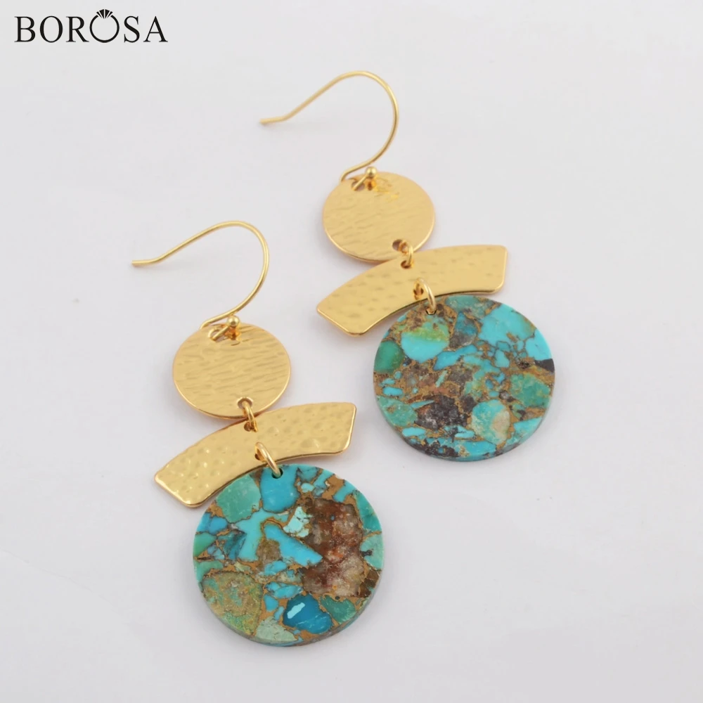 Серьги-подвески BOROSA, круглые, золотистые, медные, бирюзовые, летние, с драгоценными камнями, натуральная бирюза
Серьги-подвески BOROSA, круглые, золотистые, медные, бирюзовые, летние, с драгоценными камнями, натуральная бирюза
