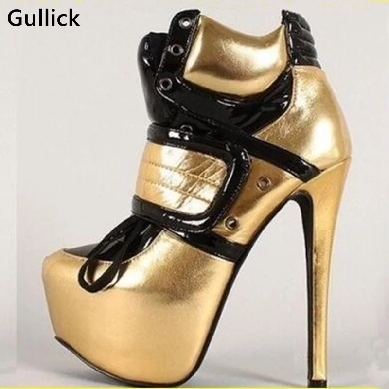 Gullick New Design Ankle Boots Lace Up Pointed Toe 4.5 CM Platform Shoes Super High Thin Heel Sexy 15 CM High Night Club Shoe
Gullick New Design Ankle Boots Lace Up Pointed Toe 4.5 CM Platform Shoes Super High Thin Heel Sexy 15 CM High Night Club Shoe