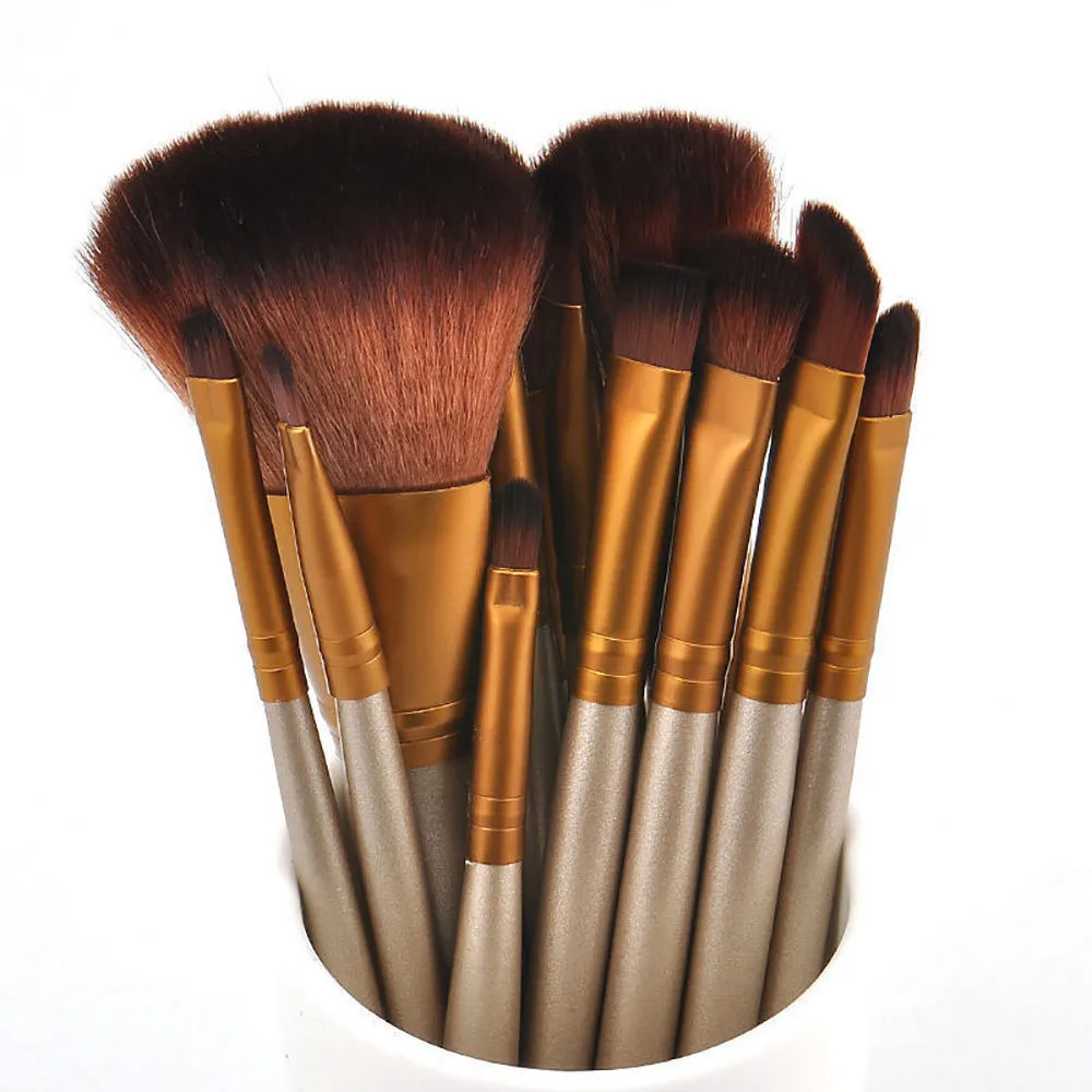 10x 12Pcs/lot Make Up Brushes Set Golden Foundation Powder Eyeliner Blusher Cosmetics Makeup Brush Tool Kits Pinceaux Maquiagem
10x 12Pcs/lot Make Up Brushes Set Golden Foundation Powder Eyeliner Blusher Cosmetics Makeup Brush Tool Kits Pinceaux Maquiagem