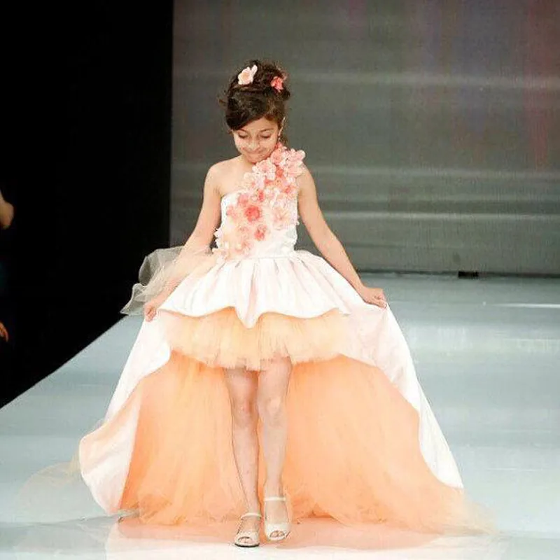 Toddler Flower Girl Dress Yellow Lace Tulle First Communion Dresses For Girls Puffy Pageant Ball Gown Kids Prom | Свадьбы и