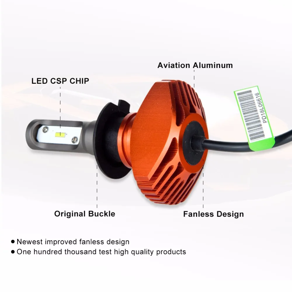 Aceersun H4 H7 H8 H9 H11 H1 светодиодный автомобильные лампы безвентиляторный HB3 9005 9006 HB4 HB2 CSP