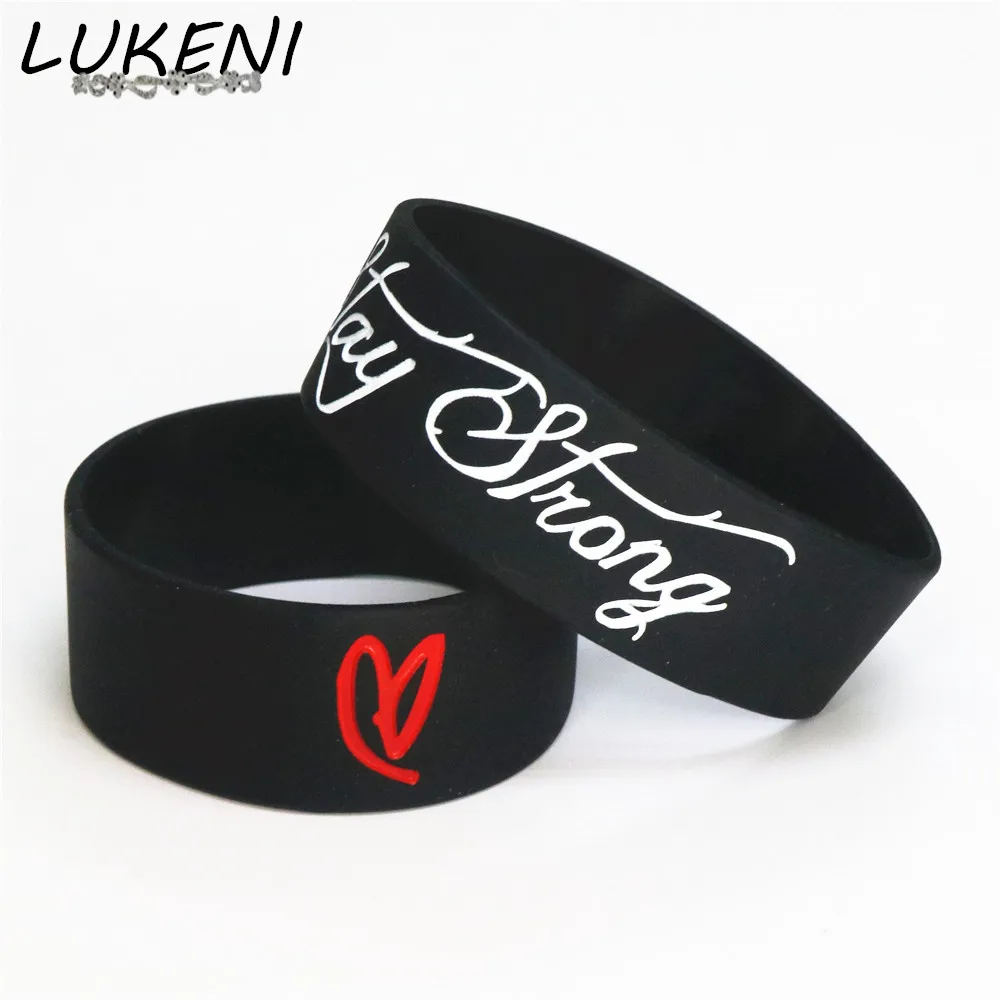 LUKENI Fashion 25PC Stay Strong With Love Wristband Black Colour Latex-Free Wide Silicone Bracelets&Bangles Gift Wholesale SH090
LUKENI Fashion 25PC Stay Strong With Love Wristband Black Colour Latex-Free Wide Silicone Bracelets&Bangles Gift Wholesale SH090