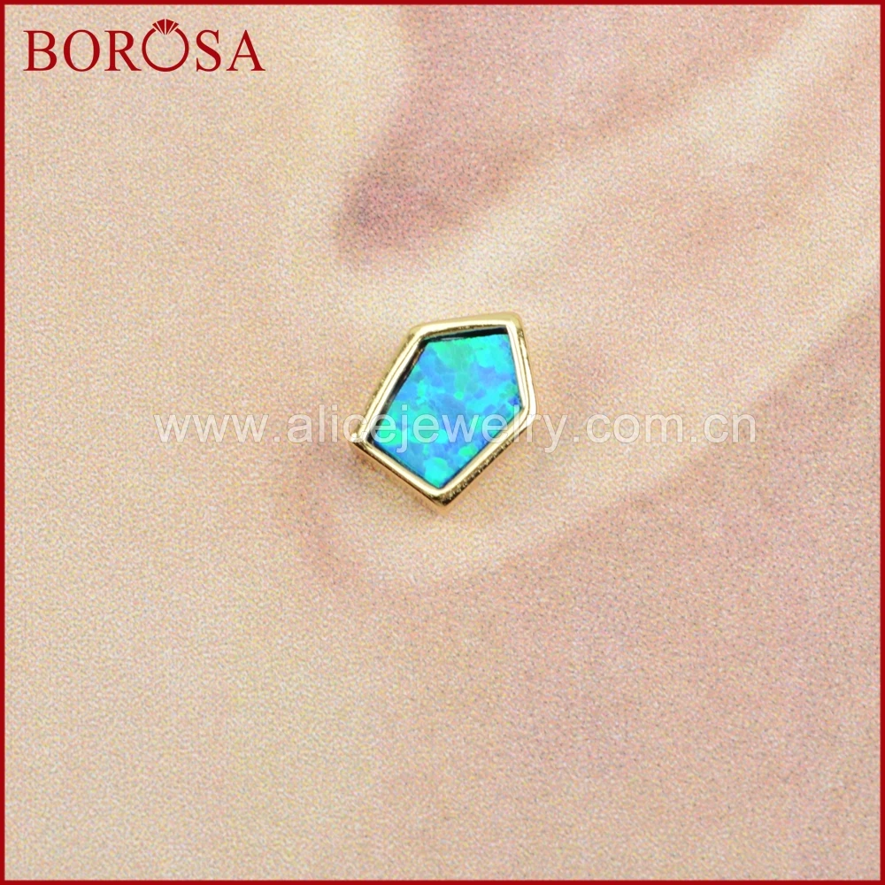 BOROSA 5Pairs New Arrival Gold Color Bezel Shield Blue Opal Stud Earrings Japanese Opal Earring for Women Druzy Jewelry ZG0228
BOROSA 5Pairs New Arrival Gold Color Bezel Shield Blue Opal Stud Earrings Japanese Opal Earring for Women Druzy Jewelry ZG0228