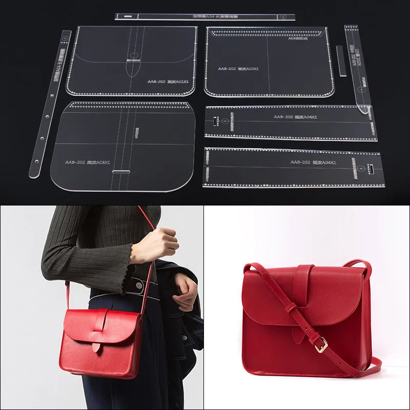 1Set Acrylic Template Pattern for Women Shoulder Bag Soft Leather Craft Pattern DIY Bag Stencil Sewing Pattern 20*17*7cm
1Set Acrylic Template Pattern for Women Shoulder Bag Soft Leather Craft Pattern DIY Bag Stencil Sewing Pattern 20*17*7cm