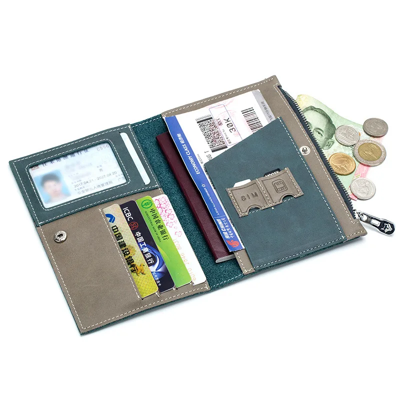 Vintage Genuine Leather Large Capacity Passport Holder Antique Blank Color Cover For Passport with Sim Zipper Pocket Custom name
Vintage Genuine Leather Large Capacity Passport Holder Antique Blank Color Cover For Passport with Sim Zipper Pocket Custom name
