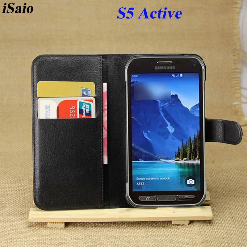 Чехол бумажник с откидной крышкой для Samsung Galaxy S5 Active G870 G870A Роскошный чехол из