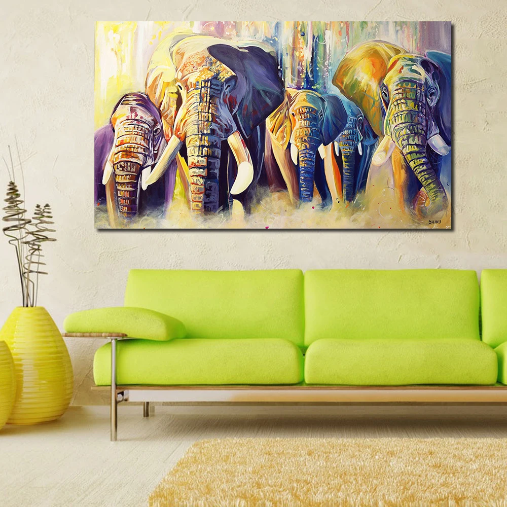 JQHYART Home Decor Oil Painting A Group Of Elephants Wall Pictures For Living Room Paintings On Canvas No Frame
JQHYART Home Decor Oil Painting A Group Of Elephants Wall Pictures For Living Room Paintings On Canvas No Frame