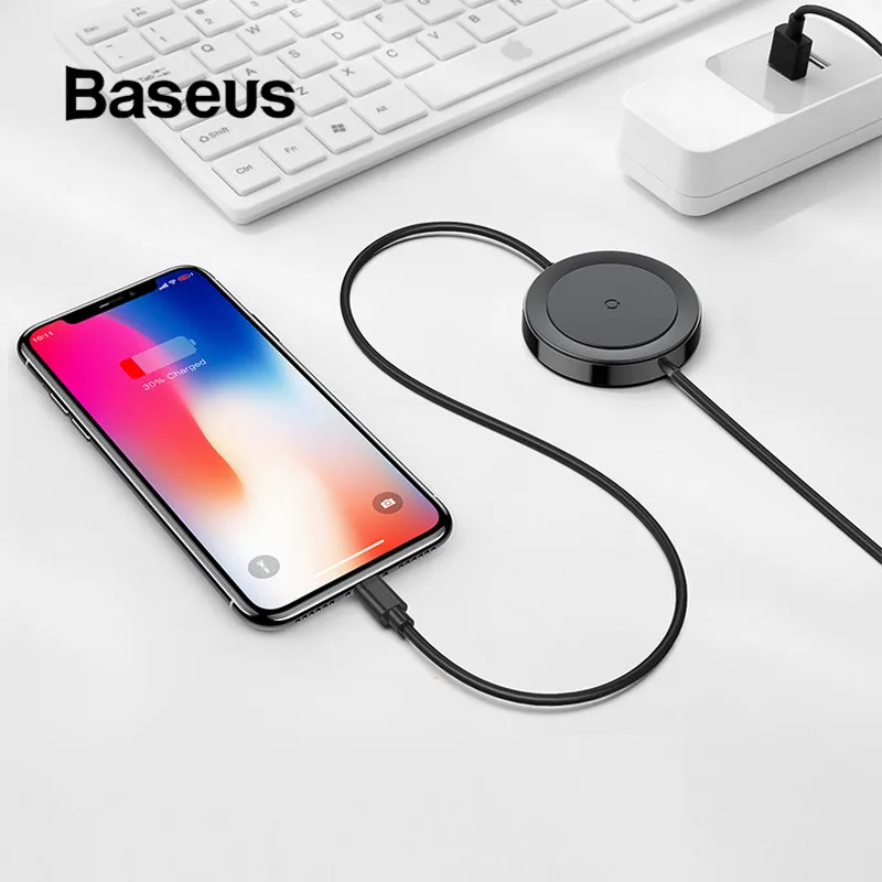 Baseus 2 в 1 USB кабель Беспроводная зарядка для iPhone X XR Xs Max Быстрая беспроводное