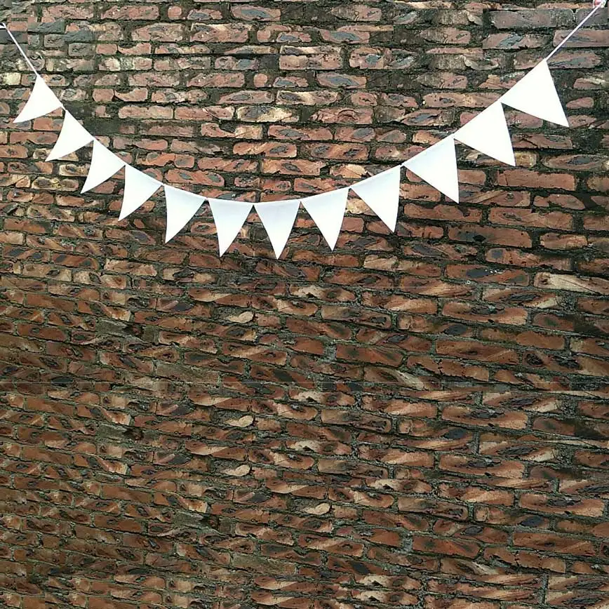 New 3M 12pcs White Non-woven Flags Garland Bunting Banners Birthday Wedding Party candy bar Decoration Supplies Banner Decor
New 3M 12pcs White Non-woven Flags Garland Bunting Banners Birthday Wedding Party candy bar Decoration Supplies Banner Decor