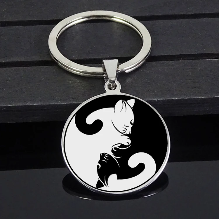 Yin Yang Cat Keychain High Quality Stainless Steel Jewelry Color Never Fade Accept Drop Shipping YP6686
Yin Yang Cat Keychain High Quality Stainless Steel Jewelry Color Never Fade Accept Drop Shipping YP6686